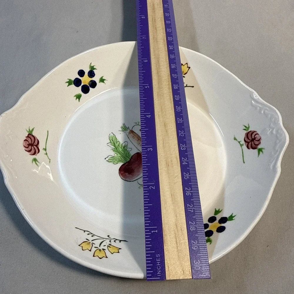 IDEAL IRONSTONE China Hand Painted Chase OVEN PROOF ROUND GRATIN DISH 6.5